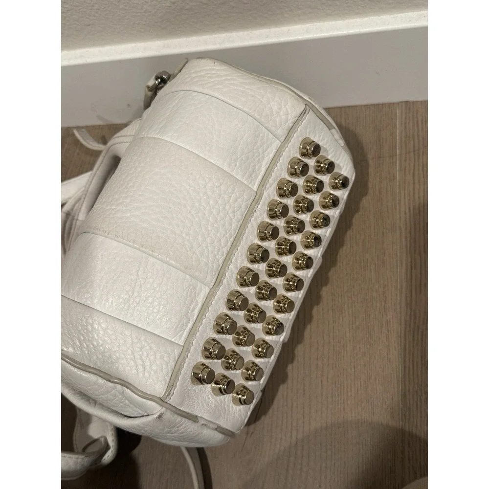 Alexander Wang White Grained Leather Rockie/Rocco Bag White